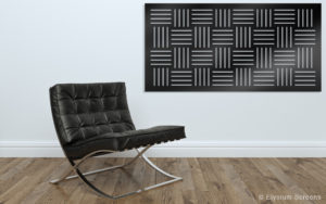 Elysium Decorative Screens House With Modern Black Leather Chair featuring Decorative Screen as Wall Art